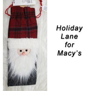 Holiday Lane Santa Wine Bottle Cover NWT